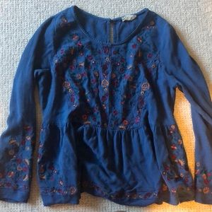 Blue Flowery Flowy Top